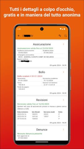Scanner Veicoli для Android — скриншот 5