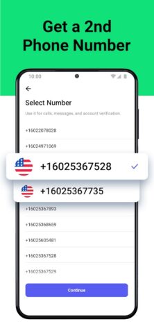 Второй номер телефона: 2Number для Android — скриншот 1