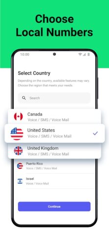 Второй номер телефона: 2Number для Android — скриншот 2