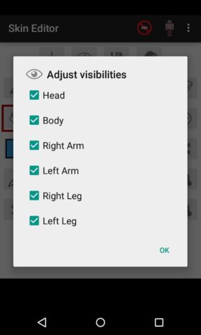 Skin Editor for Minecraft для Android — скриншот 4