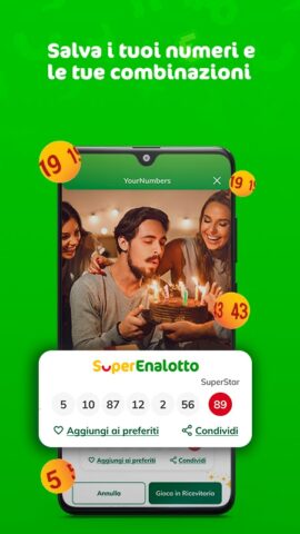SuperEnalotto Verifica Vincite для Android — скриншот 3