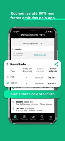 SuperFrete: Calcular Correios для Android — скриншот 3