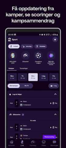 TV 2 Sport для Android — скриншот 5