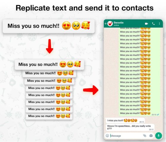 Повторитель текста для Android — скриншот 1
