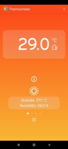 Термометр для Android — скриншот 1