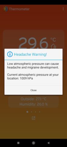 Термометр для Android — скриншот 4