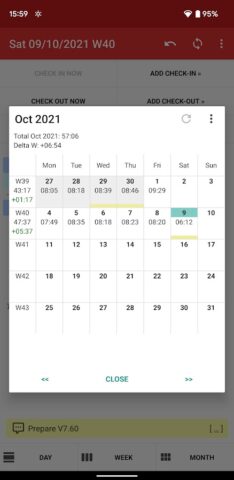 Time Recording — Timesheet App для Android — скриншот 5