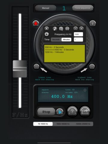 Генератор тона для iOS — скриншот 4