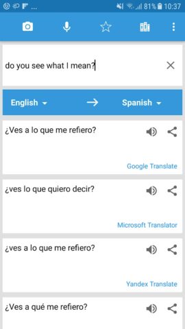 Translate Box — multiple trans для Android — скриншот 1