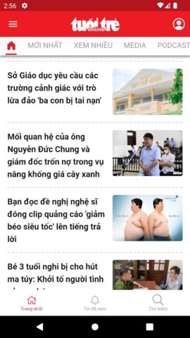Tuổi Trẻ Online для Android — скриншот 5