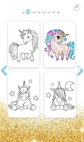 Единорог Раскраска с Блестками для Android — скриншот 2
