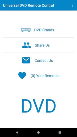 Universal DVD Remote Control для Android — скриншот 1