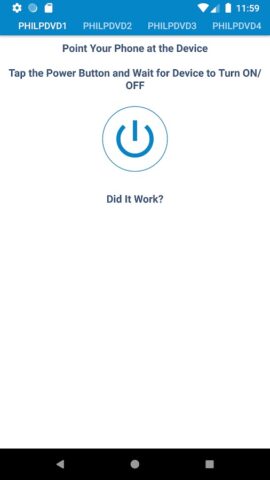 Universal DVD Remote Control для Android — скриншот 4