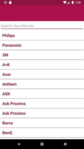 Universal Projector Remote — скриншот 2