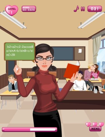 Valentine Kissing –  Поцелуи игры для девочек в любви на день Святого Валентина — скриншот 2