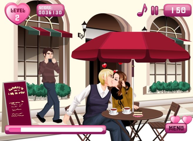 Valentine Kissing –  Поцелуи игры для девочек в любви на день Святого Валентина — скриншот 3