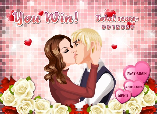 Valentine Kissing –  Поцелуи игры для девочек в любви на день Святого Валентина — скриншот 4