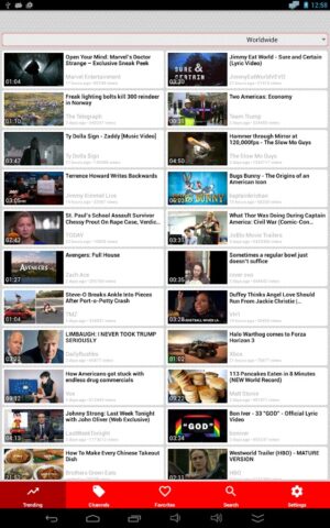 Быстрый поиск видео в YouTube для Android — скриншот 1