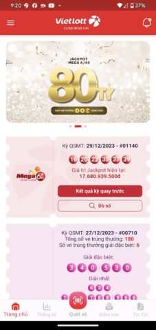 Vietlott для Android — скриншот 1