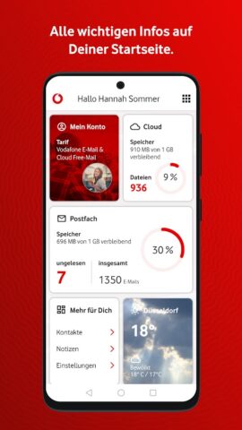 Vodafone E-Mail & Cloud для Android — скриншот 2