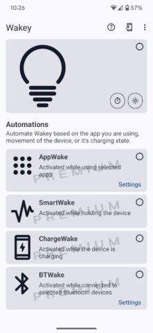 Wakey: Держите экран активным для Android — скриншот 1