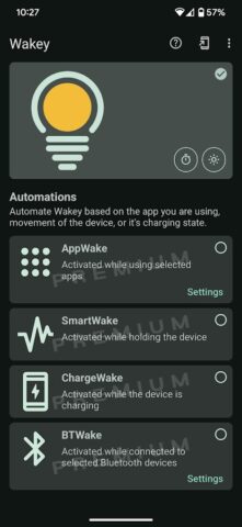 Wakey: Держите экран активным для Android — скриншот 4