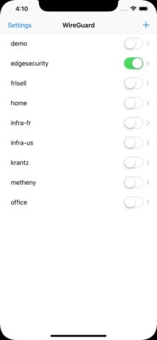 WireGuard для iOS — скриншот 1