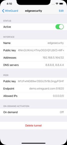 WireGuard для iOS — скриншот 2