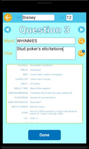 Wordapp: Crossword Maker для Android — скриншот 3
