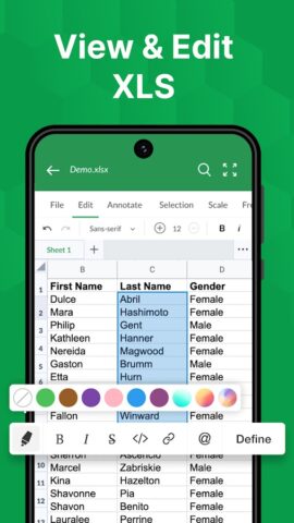 XLSX Просмотрщик: XLS Ридер для Android — скриншот 1