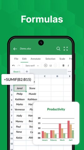 XLSX Просмотрщик: XLS Ридер для Android — скриншот 4