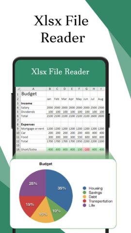 Xlsx File Reader — Xlsx viewer для Android — скриншот 4