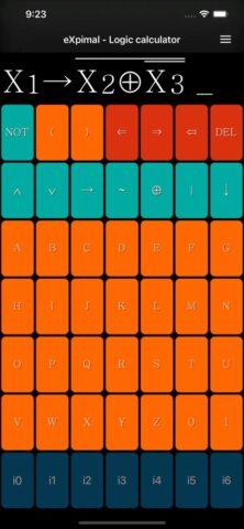 eXpimal — Logic calculator для iOS — скриншот 2