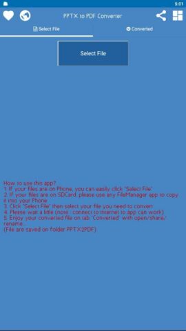 pptx to pdf converter для Android — скриншот 1