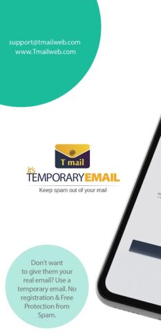tMail — Temporary Email для Android — скриншот 2