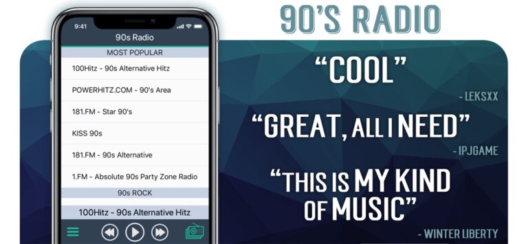 90-ые радио для iOS — скриншот 2