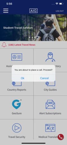 AIG Travel Assistance для iOS — скриншот 1