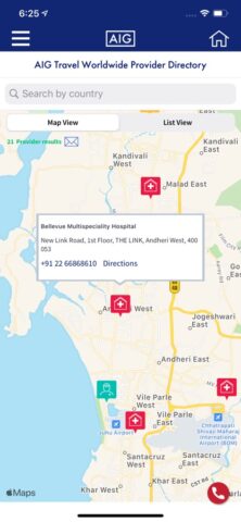 AIG Travel Assistance для iOS — скриншот 2