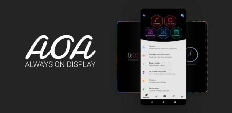 AOA: Always on Display для Android — скриншот 1