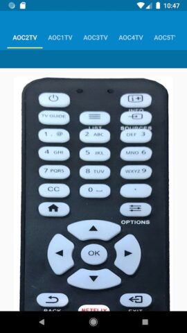 AOC TV Remote Control для Android — скриншот 2