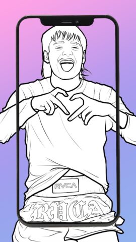 AR Drawing Coloring Peso Pluma для Android — скриншот 2