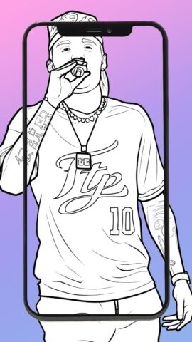 AR Drawing Coloring Peso Pluma для Android — скриншот 3