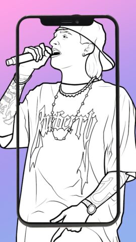 AR Drawing Coloring Peso Pluma для Android — скриншот 4