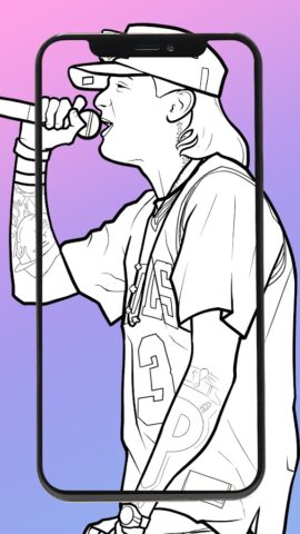 AR Drawing Coloring Peso Pluma для Android — скриншот 5