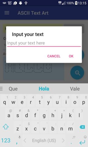 ASCII Text Art для Android — скриншот 3