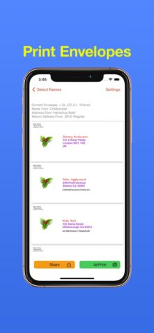 Address Labels & Envelopes для iOS — скриншот 2