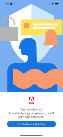 Adobe Account Access для iOS — скриншот 1