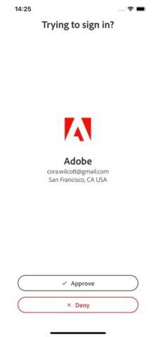 Adobe Account Access для iOS — скриншот 4
