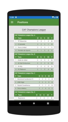 African Football Live для Android — скриншот 5