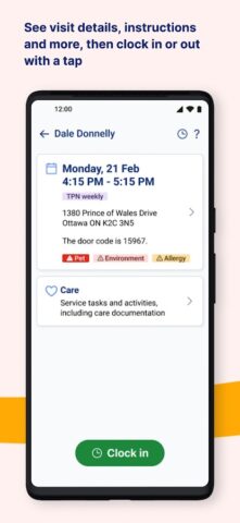 AlayaCare для Android — скриншот 4